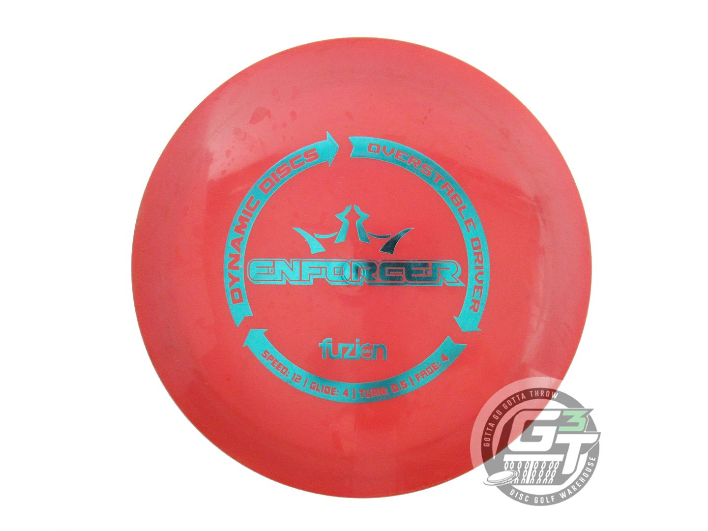 USED Dynamic Discs BioFuzion Enforcer 167g Red Teal Foil Distance Driver Disc