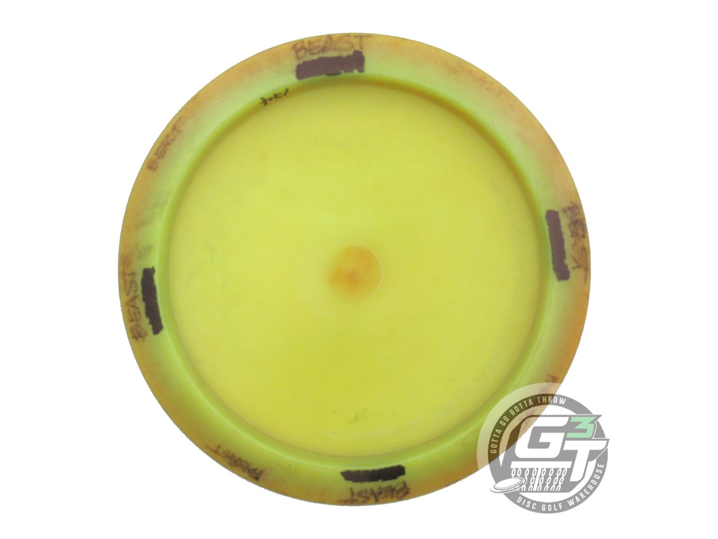 USED Innova Champion Beast 174g Orange-Lime Wiped Stamp Distance Driver Disc