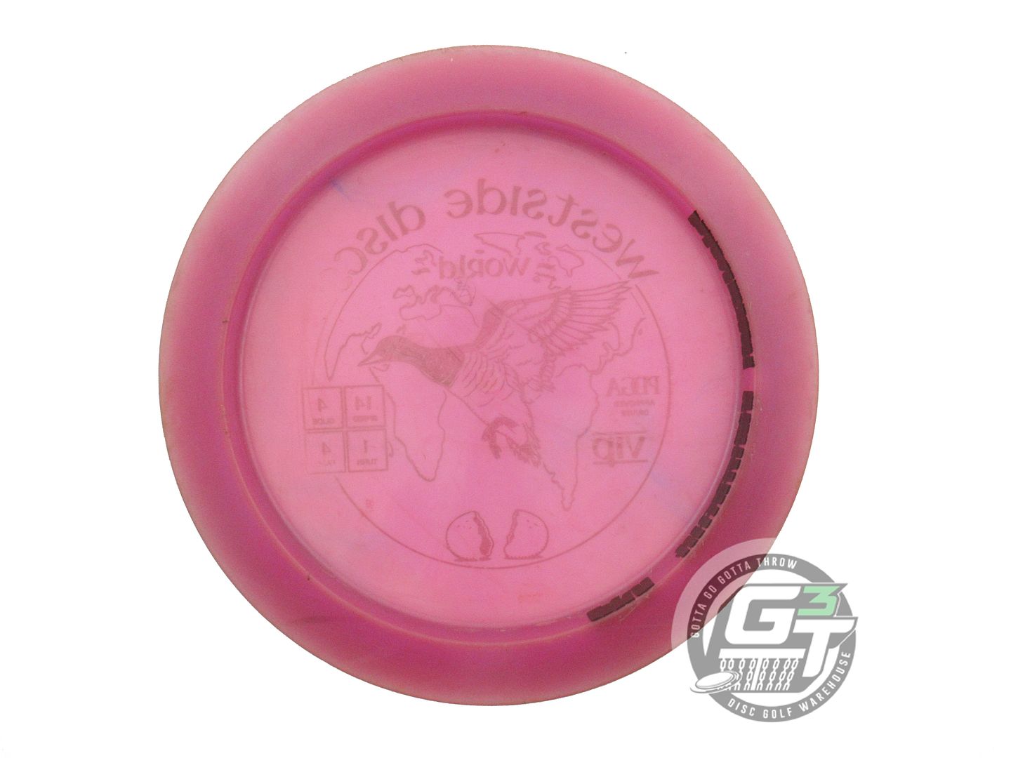 USED Westside Discs VIP World 175g Lilac Green Foil Distance Driver Golf Disc