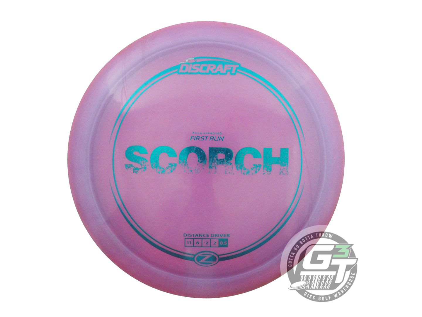 USED Discraft FIRST RUN Z Scorch 174g Purple Teal Foil Distance Driver Golf Disc
