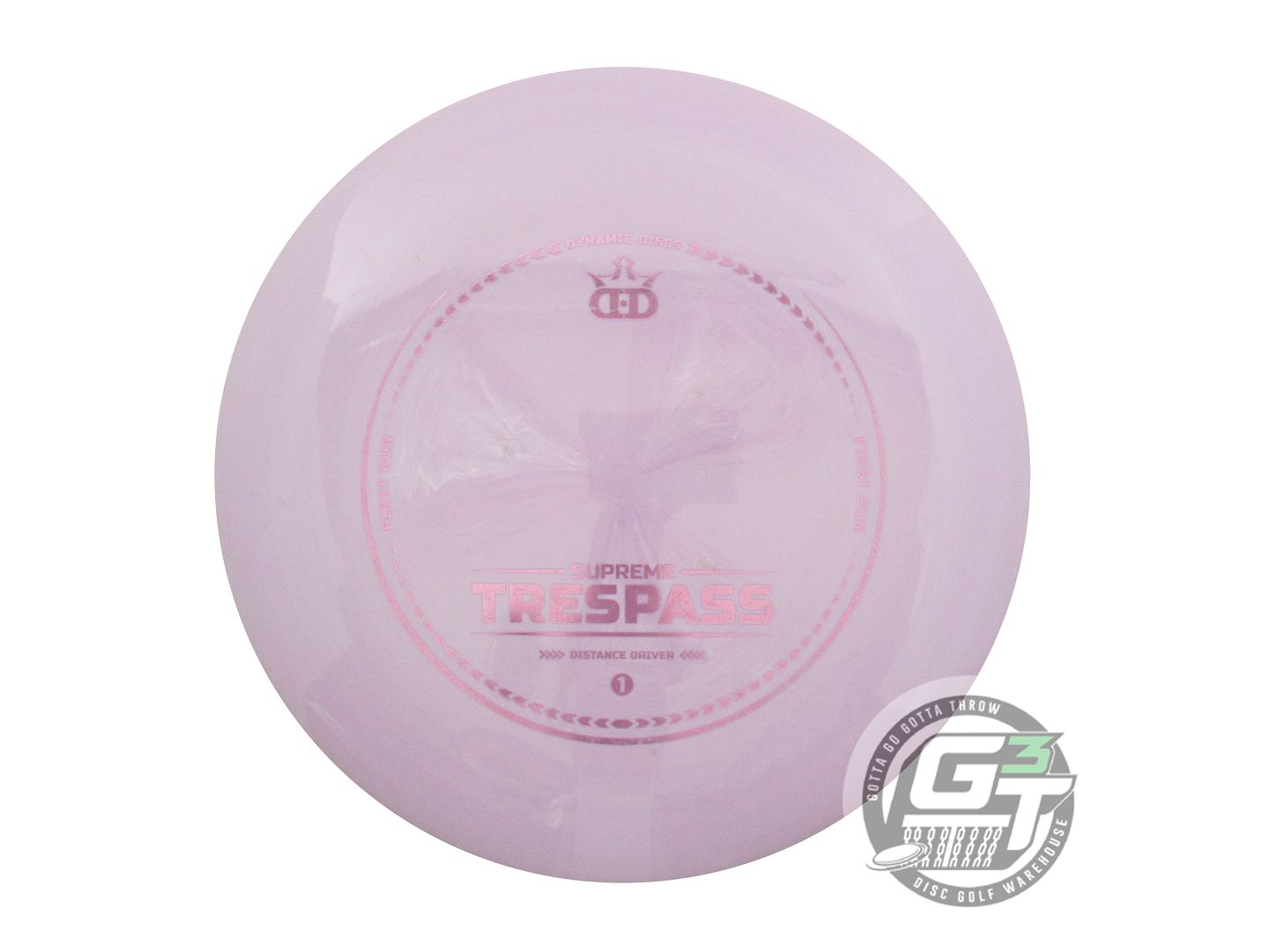 USED Dynamic Discs FIRST RUN Supreme Trespass 175g Lilac Distance Driver Disc