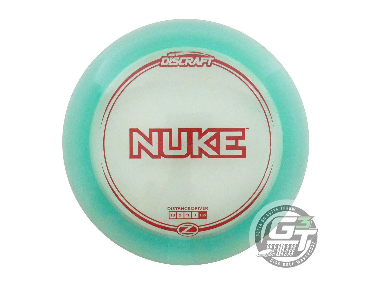 USED Discraft Z Nuke 176g Seafoam Maroon Stamp Distance Driver Golf Disc