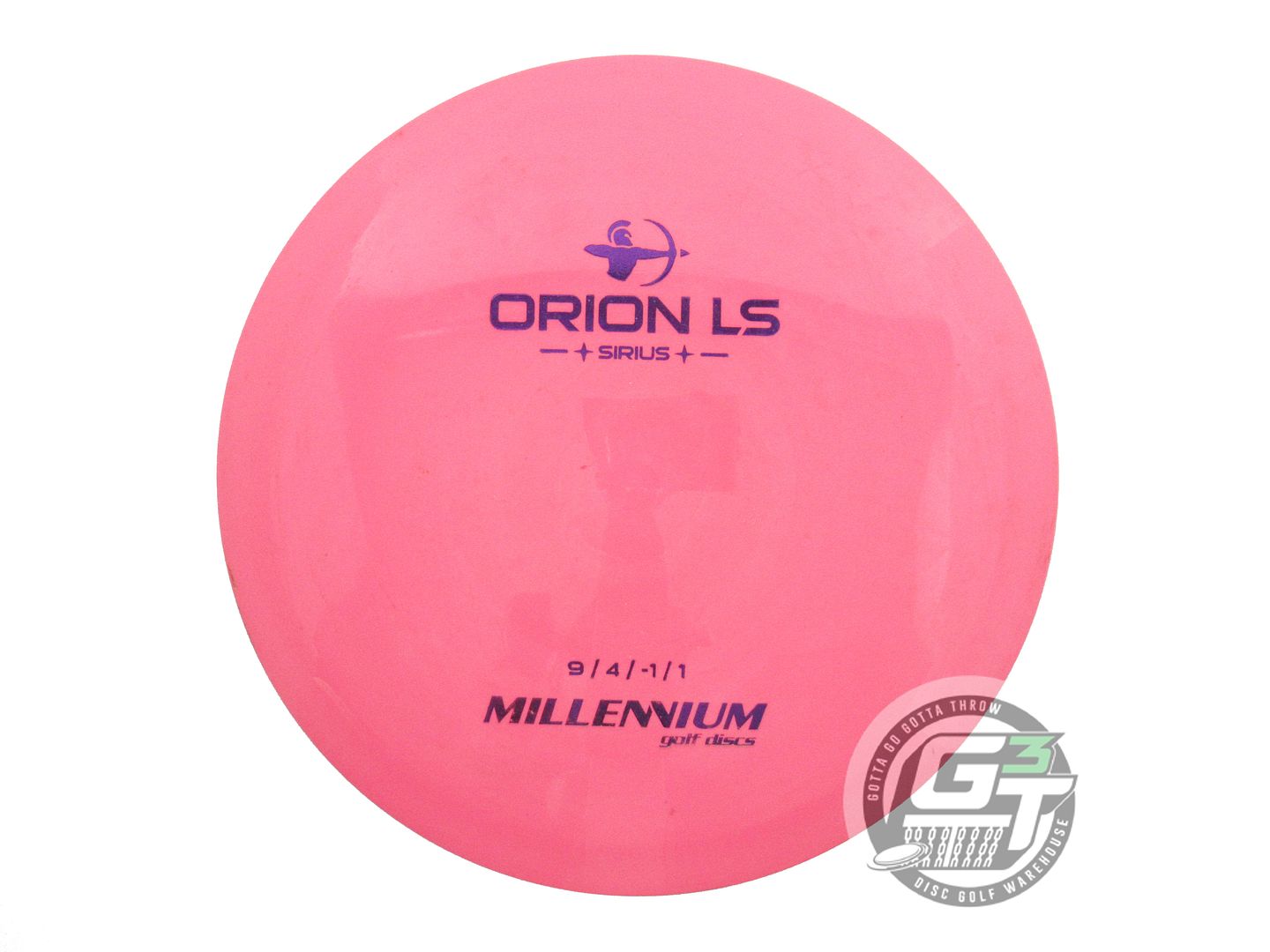 USED Millennium Sirius Orion LS 174g Pink Purple Foil Distance Driver Golf Disc