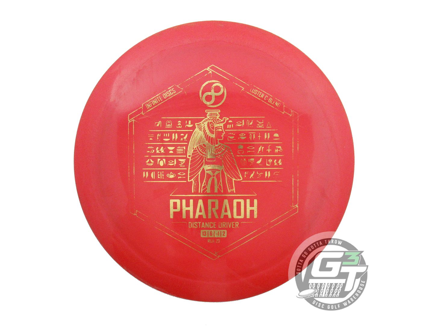 USED Infinite C-Blend Pharaoh 172g Red Gold Foil Distance Driver Golf Disc
