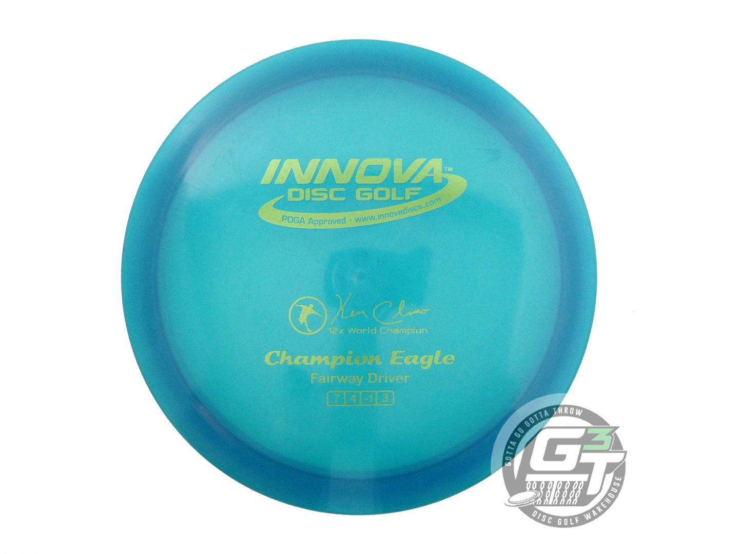 USED Innova Champion Eagle 166g Blue Lime Foil Fairway Driver Golf Disc