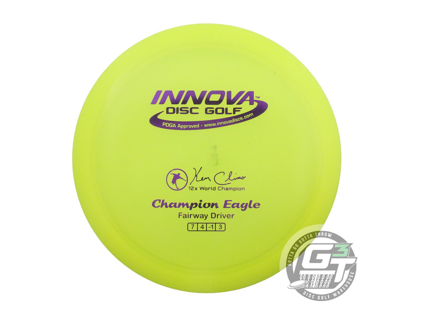 NOS Innova Champion Eagle 175g Yellow Purple Foil Fairway Driver Golf Disc
