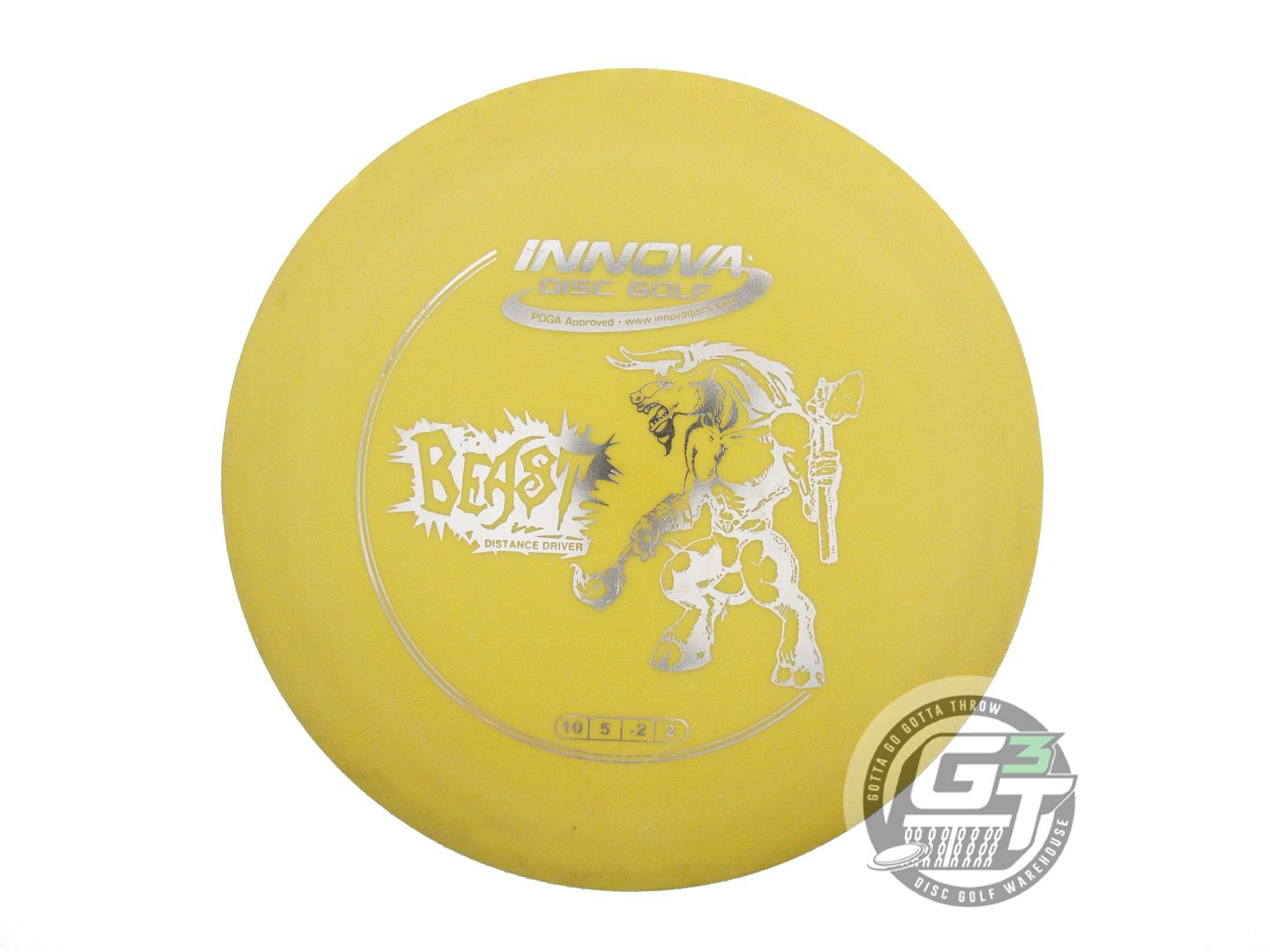 USED Innova DX Beast 172g Yellow Silver Foil Distance Driver Golf Disc