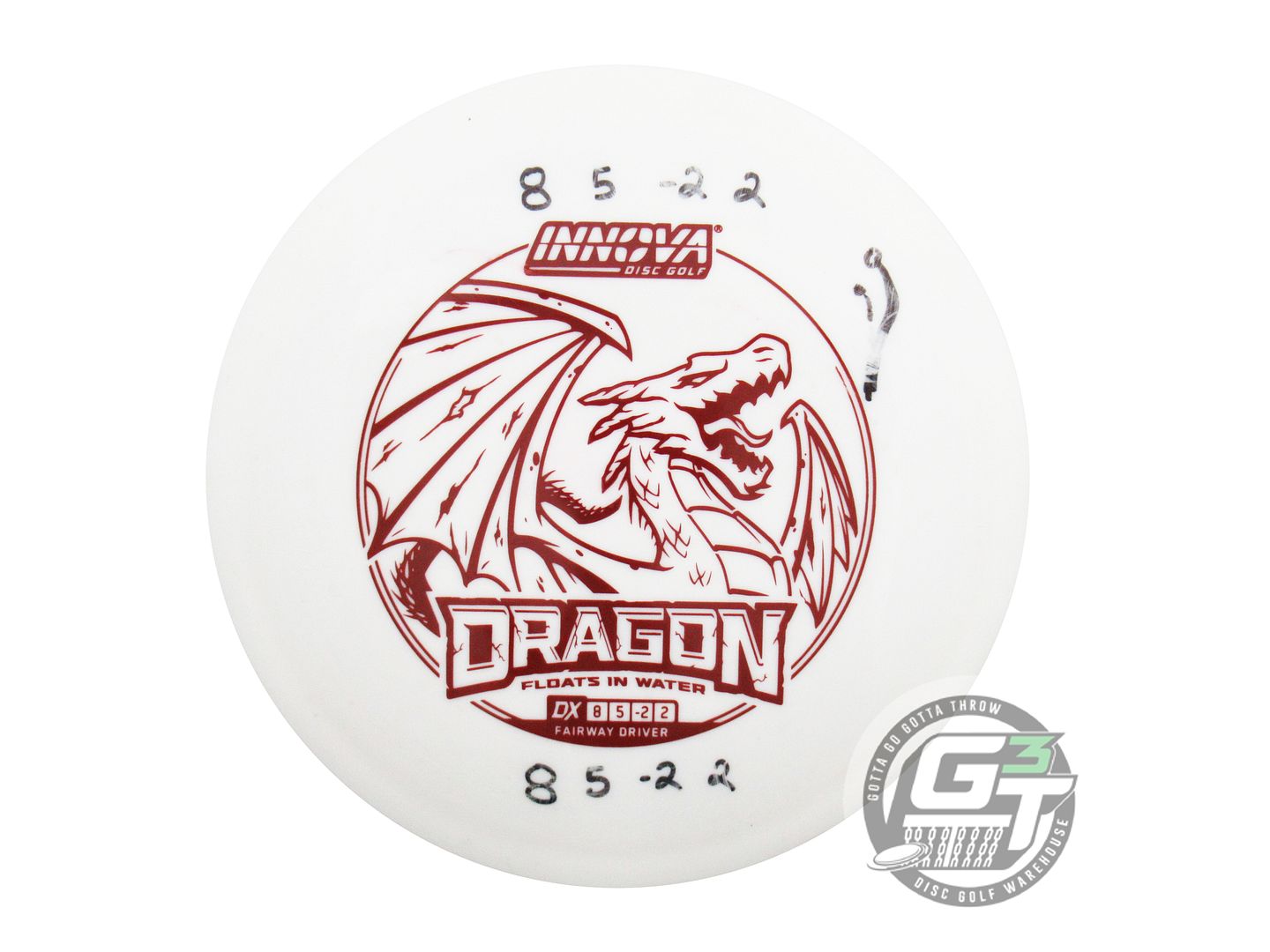USED Innova DX Dragon 163g White Maroon Stamp Distance Driver Golf Disc
