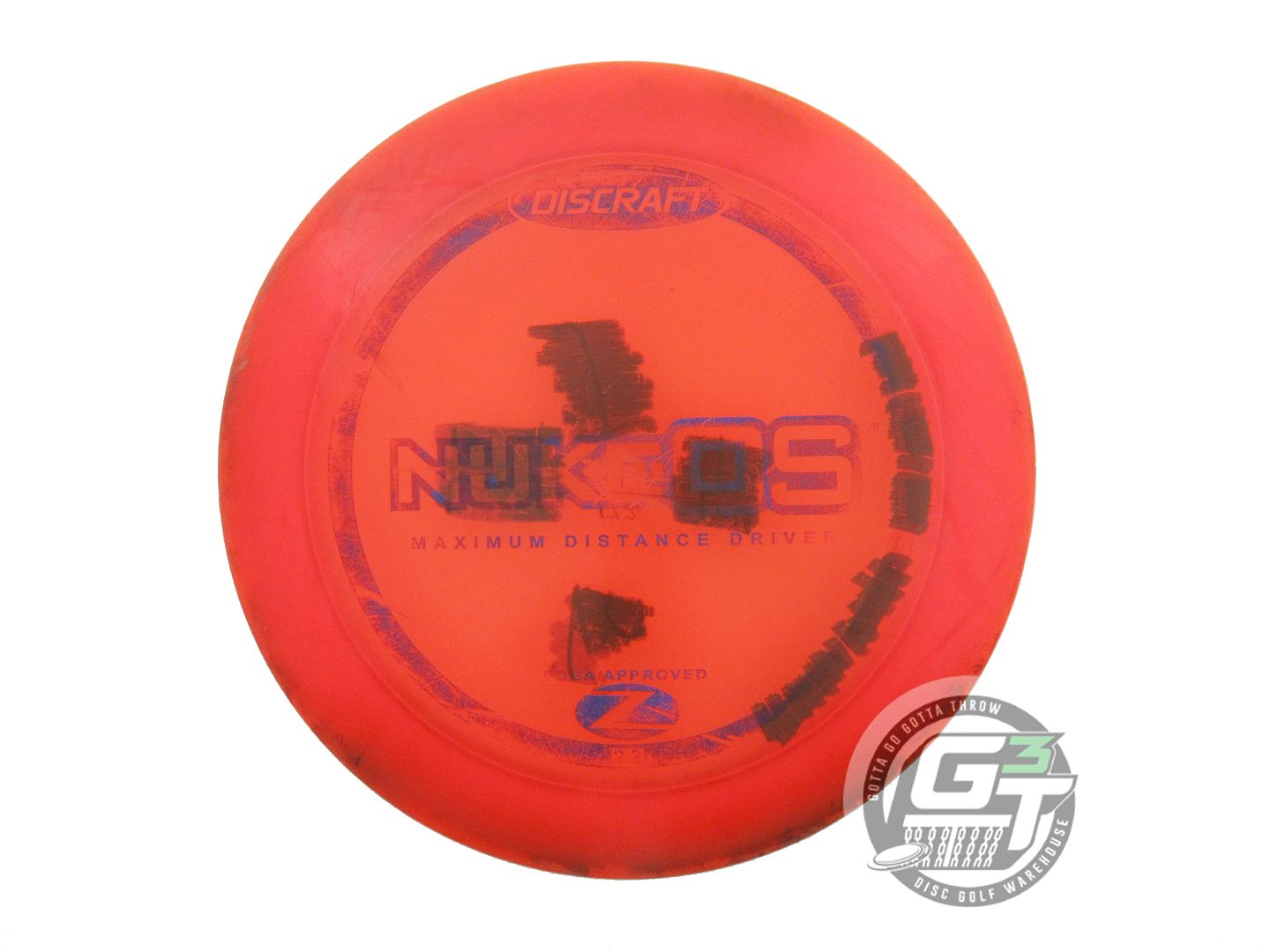 USED Discraft Z Nuke OS 172g Red Blue Stamp PFN  Distance Driver Golf Disc