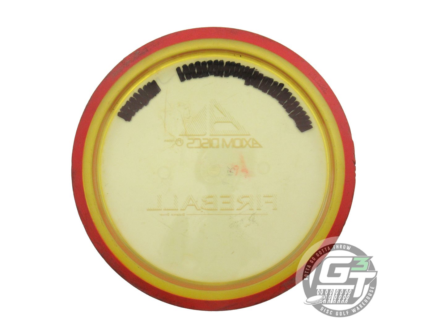 USED Axiom Discs Proton Fireball 175g Yellow Red Rim Distance Driver Golf Disc