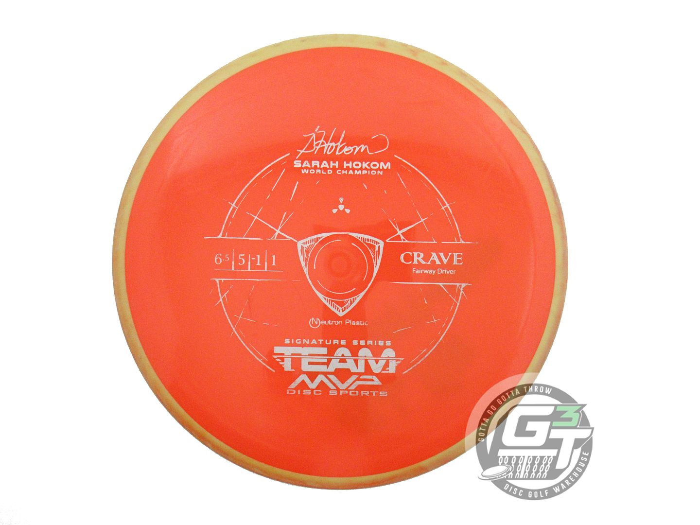 USED Axiom Discs Neutron Crave 172g Orange Mustard Rim Fairway Driver Golf Disc
