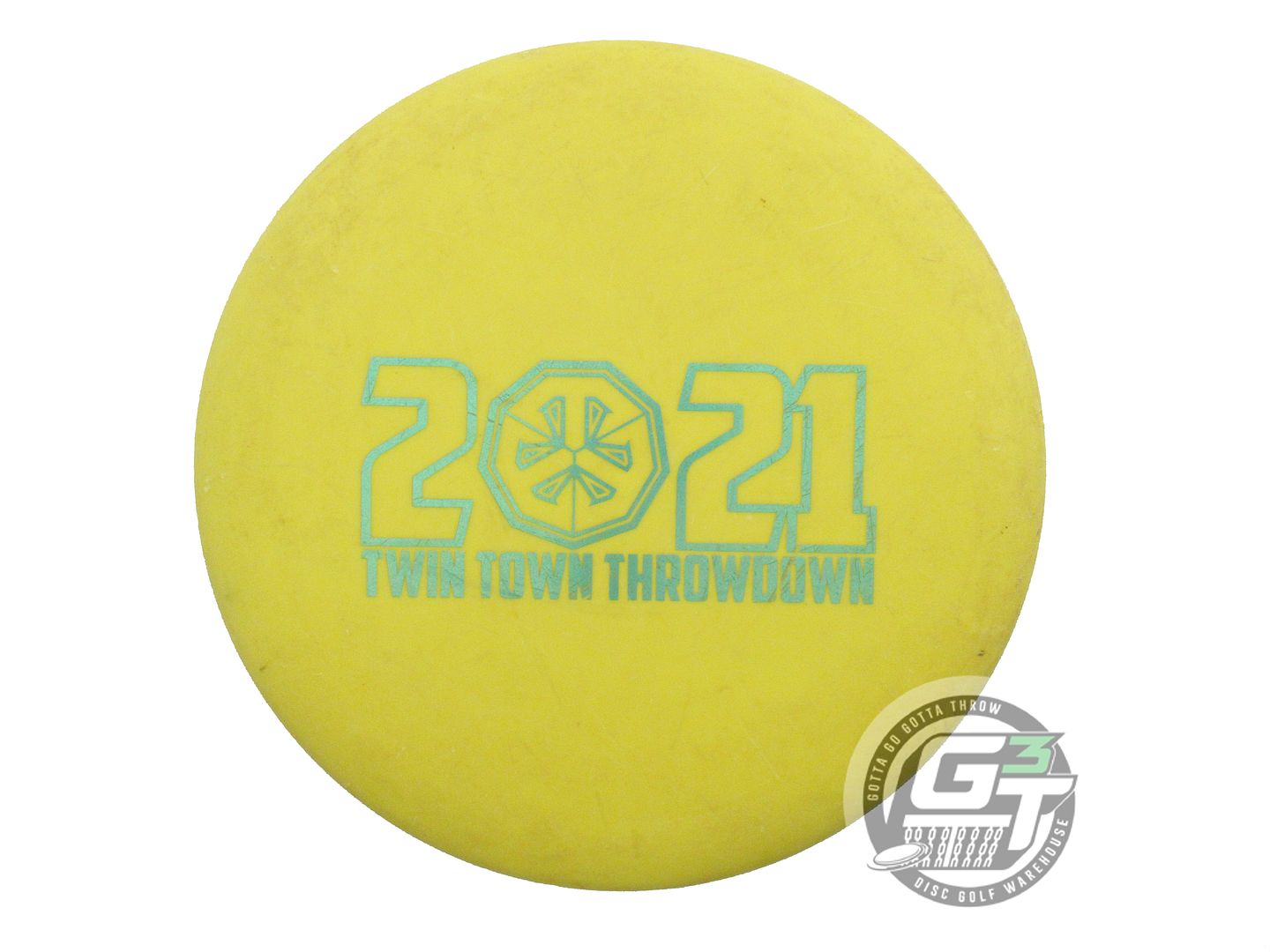 USED Dynamic Discs Classic Hard Deputy 174g Yellow Green Glitter Putter Disc