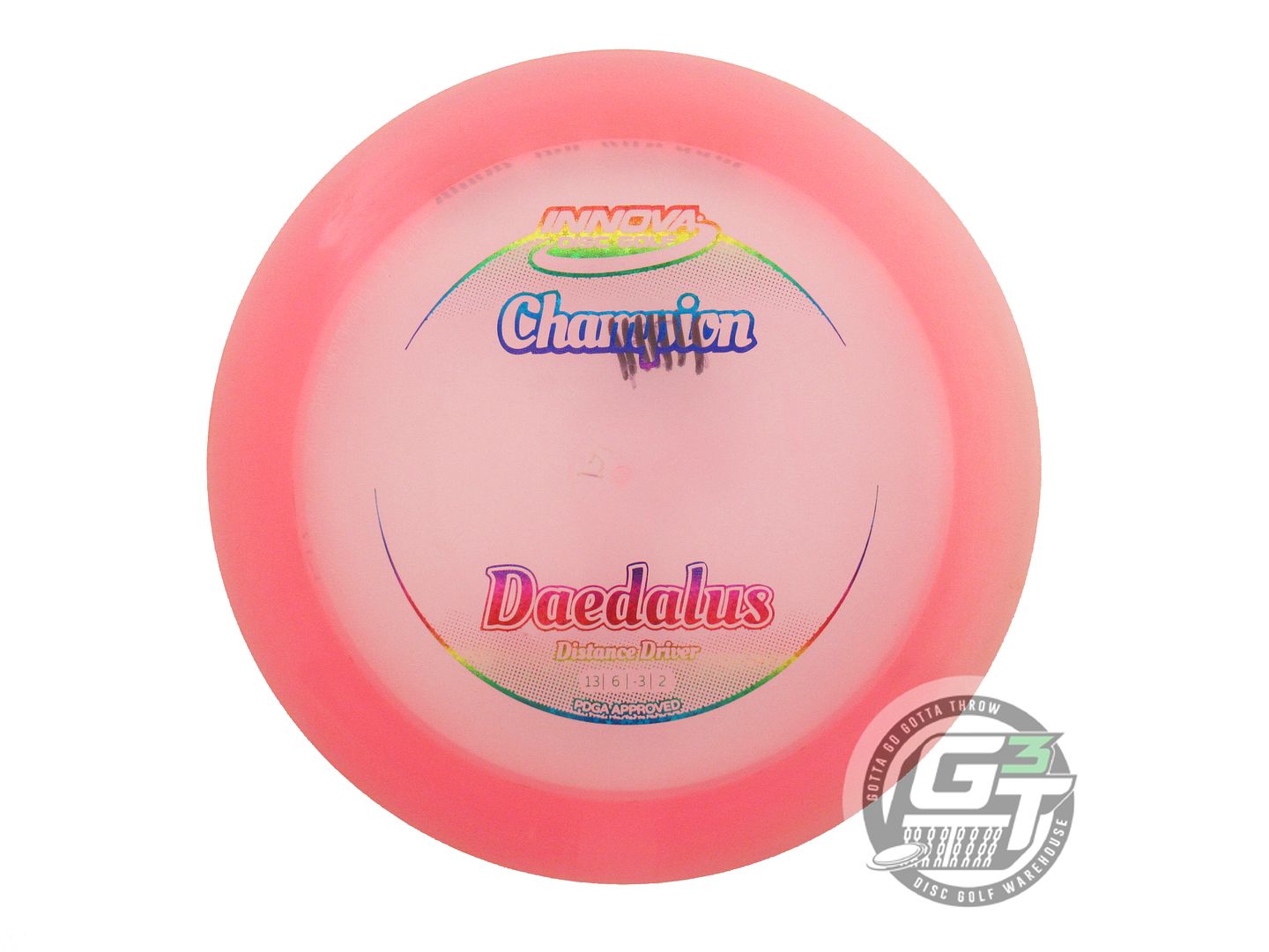 USED Innova Champion Daedalus 171g Pink Rainbow Star Foil Distance Driver Disc