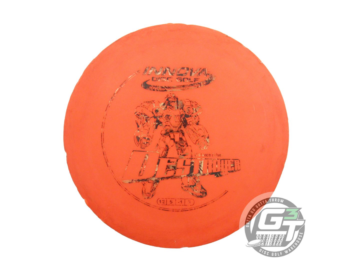 USED Innova DX Destroyer 168g Orange Snake Foil Distance Driver Golf Disc