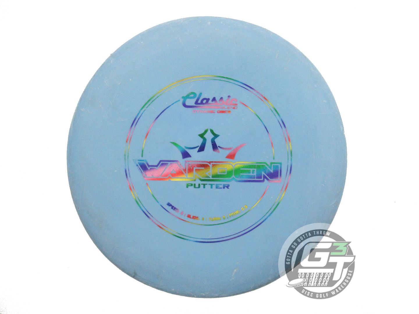 USED Dynamic Discs Classic Blend Warden 174g Teal Rainbow Foil Putter Golf Disc