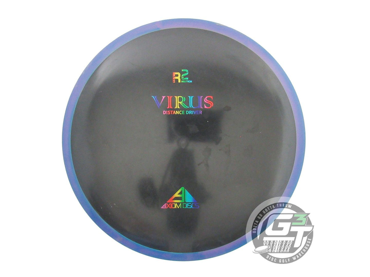 USED Axiom Discs R2 Neutron Virus 164g Black Blurple Rim Distance Driver Disc