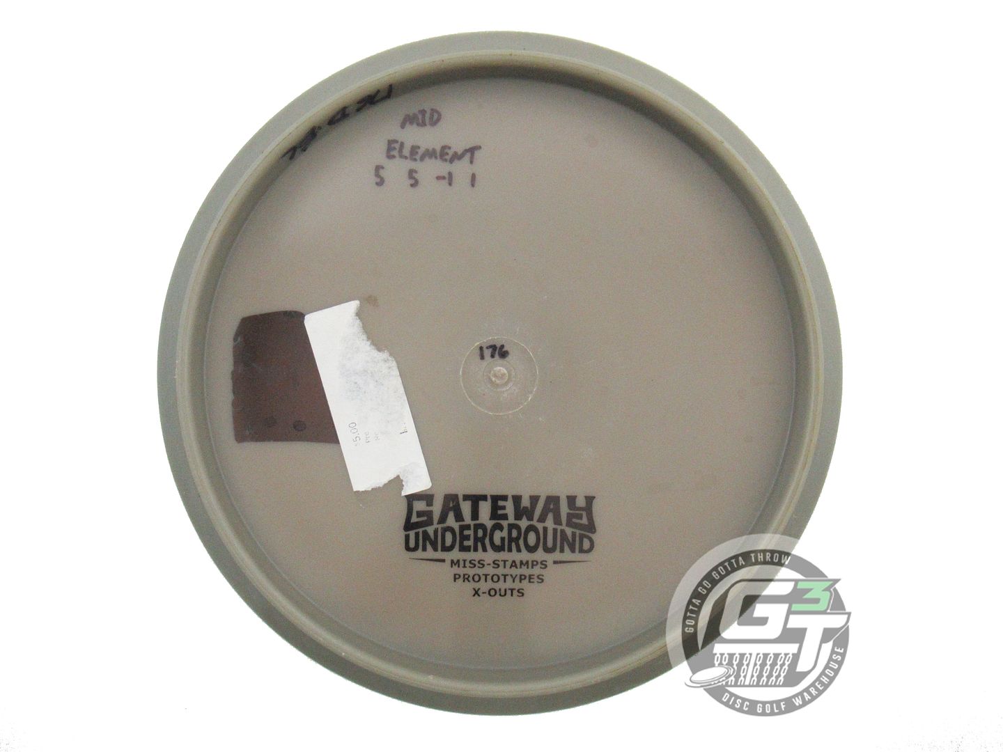 USED Gateway X-OUT Diamond Element 176g Gray Midrange Golf Disc