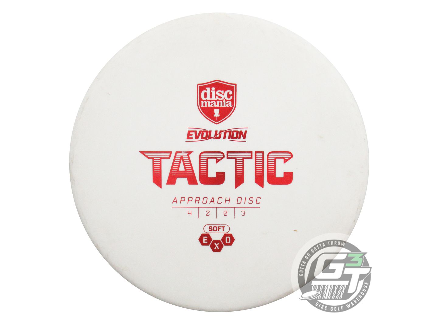 USED DiscMania EXO Soft Tactic 176g White Red Foil Putter Golf Disc