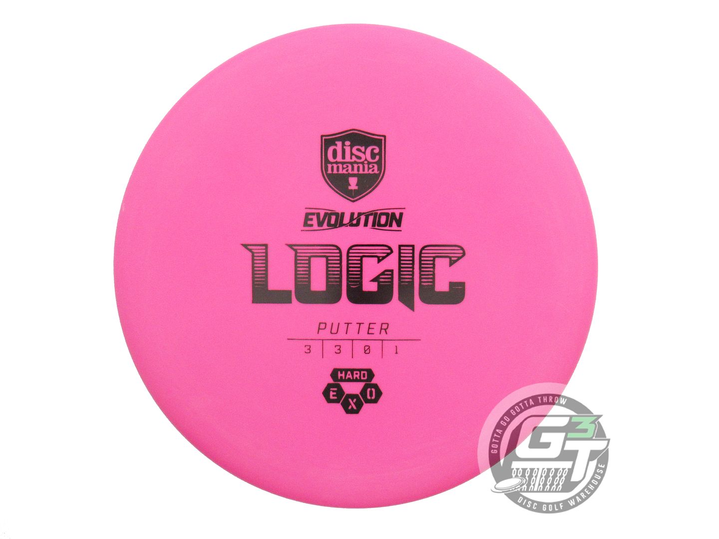 USED DiscMania EXO Hard Logic 173g Pink Black Stamp Putter Golf Disc