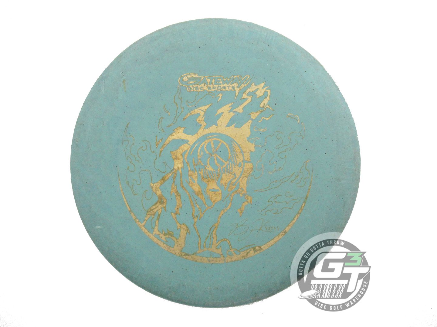 USED Gateway SureGrip SS Wizard 174g Green Gold Foil A Putter Golf Disc