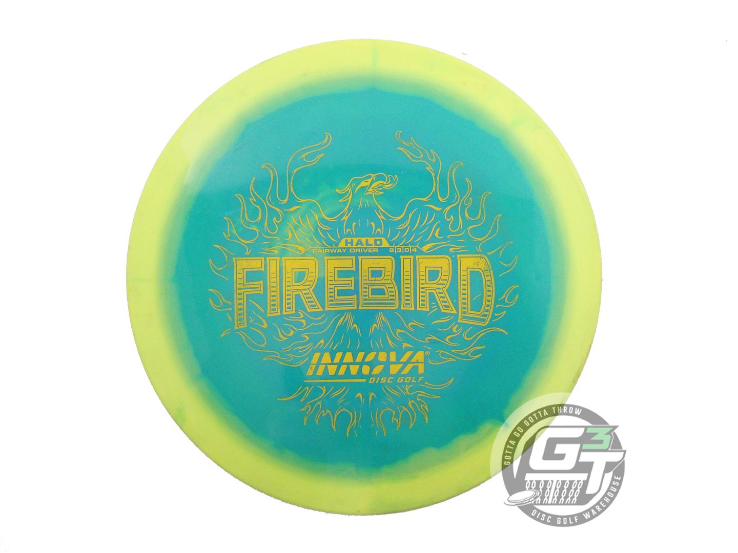 USED Innova Halo Star Firebird 175g Yellow-Teal Distance Driver Golf Disc