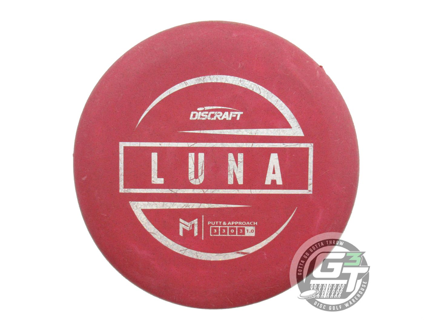 USED Discraft [McBETH] Jawbreaker Luna 174g Maroon Silver Glitter Putter Disc