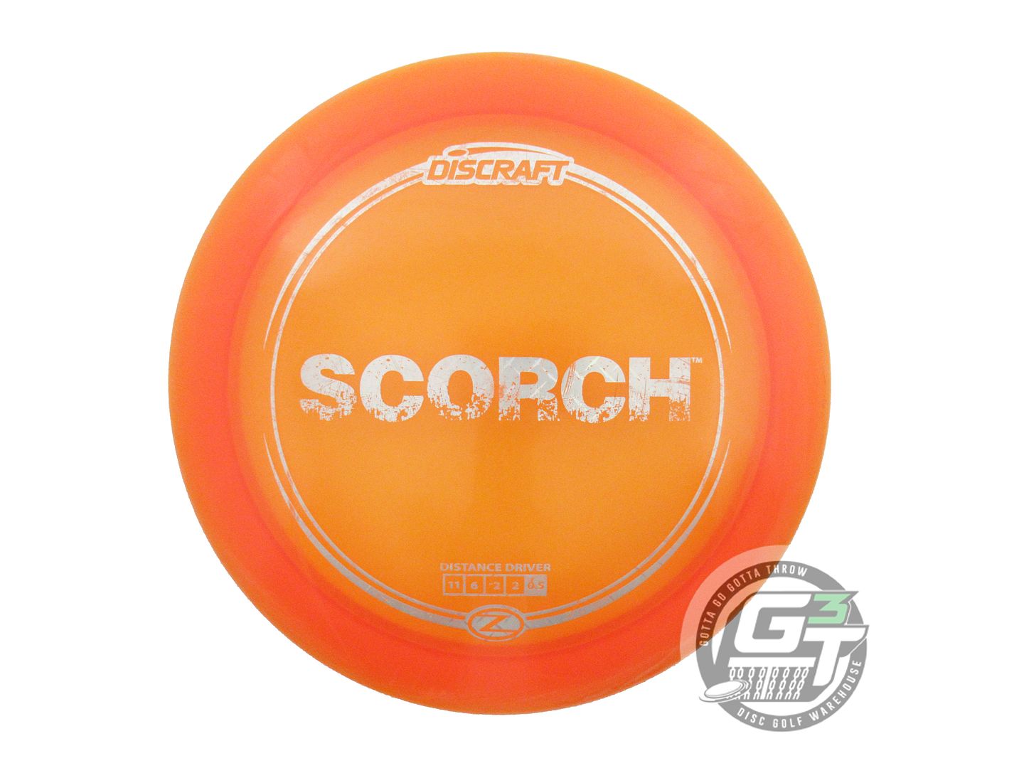 USED Discraft Z Scorch 176g Orange Diamond Plate Foil Distance Driver Golf Disc