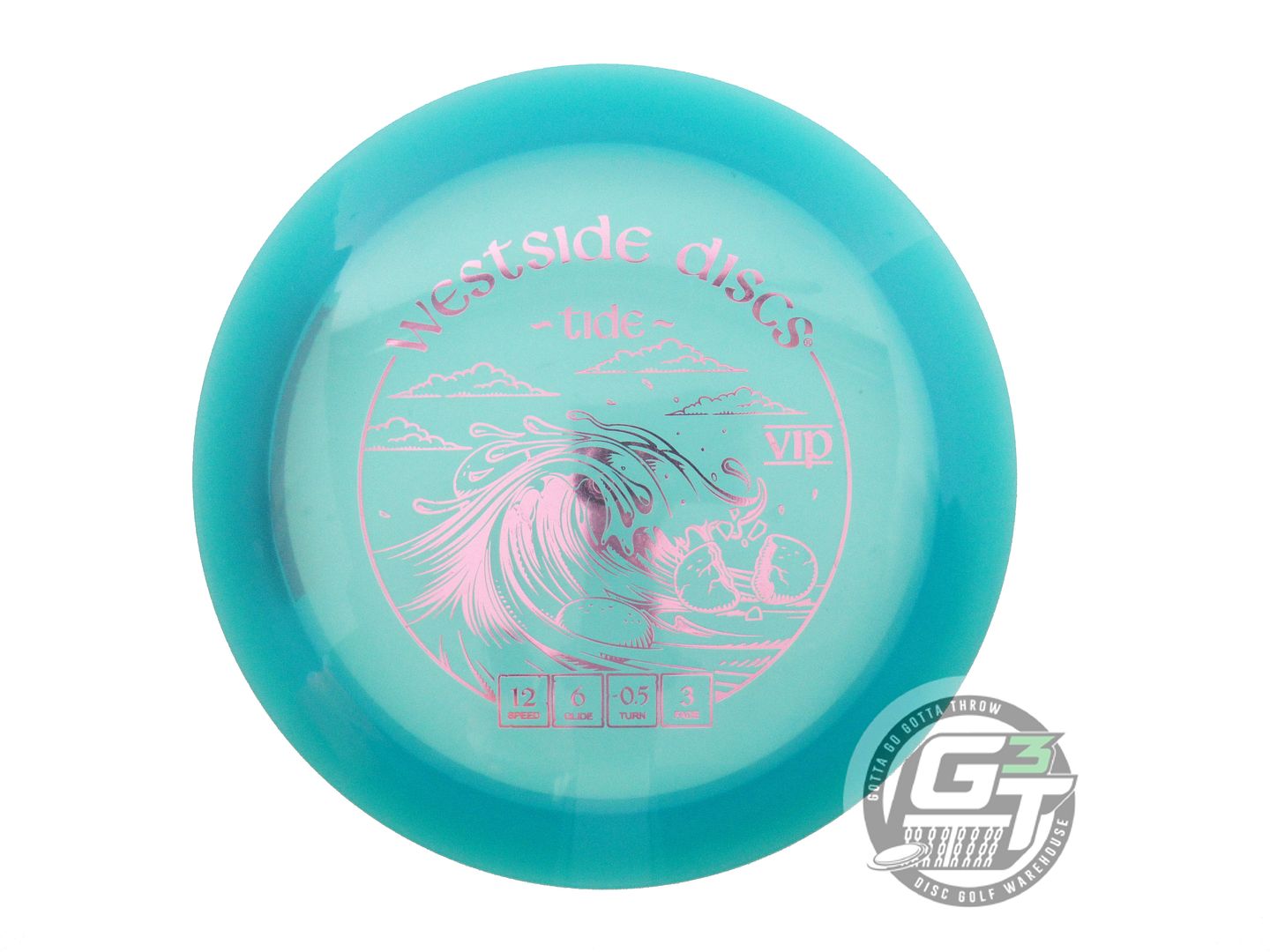 USED Westside Discs VIP Tide 174g Teal Pink Foil Distance Driver Golf Disc