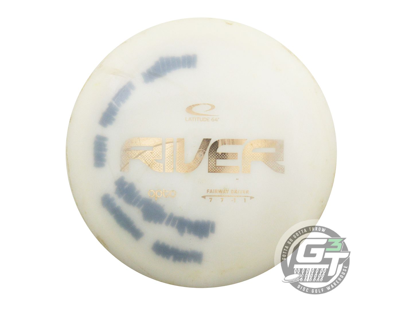 USED Latitude 64 Opto River 176g White Gold Foil Fairway Driver Golf Disc