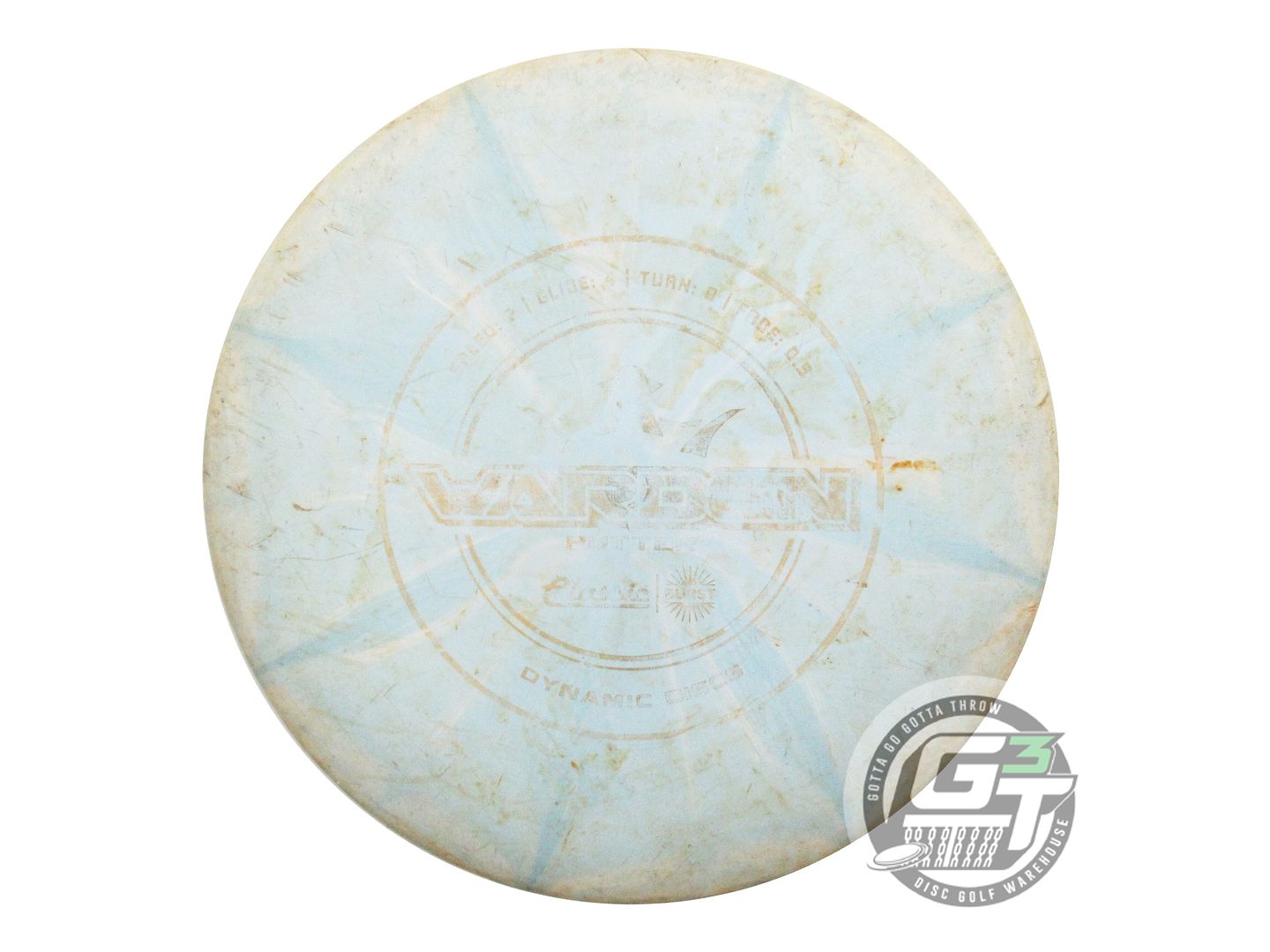 USED Dynamic Discs Classic Hard Burst Warden 174g Blue Gold Foil Putter Disc