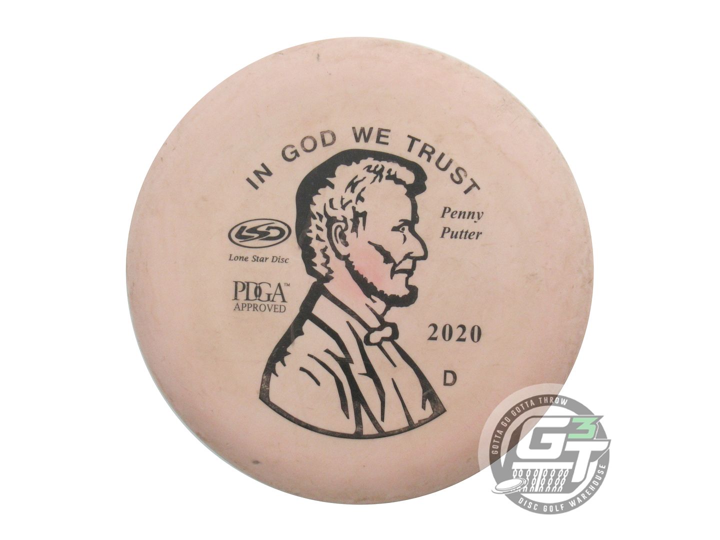 USED Lone Star Victor 2 Penny 172g Peach Black Stamp Putter Golf Disc