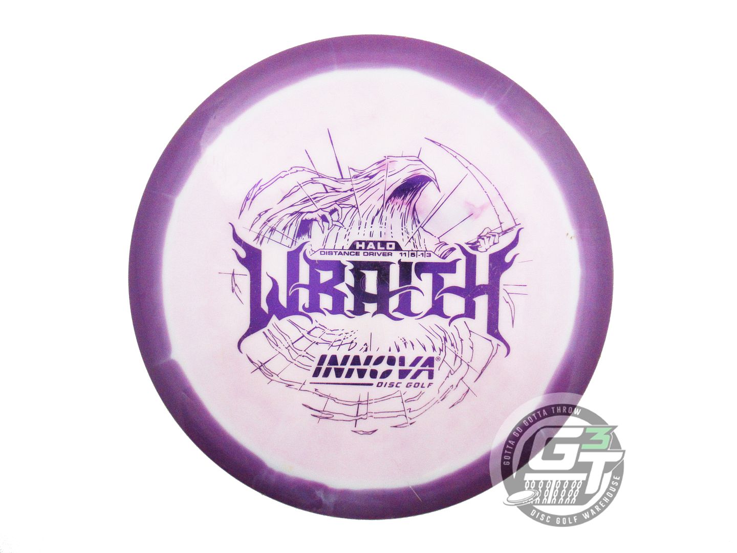 USED Innova Halo Star Wraith 170g Purple-White Distance Driver Golf Disc