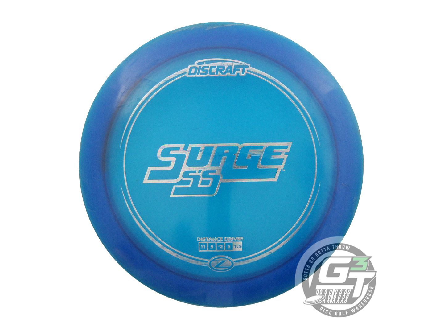 USED Discraft Z Surge SS 174g Blue Oil Slick Foil Distance Driver Golf Disc