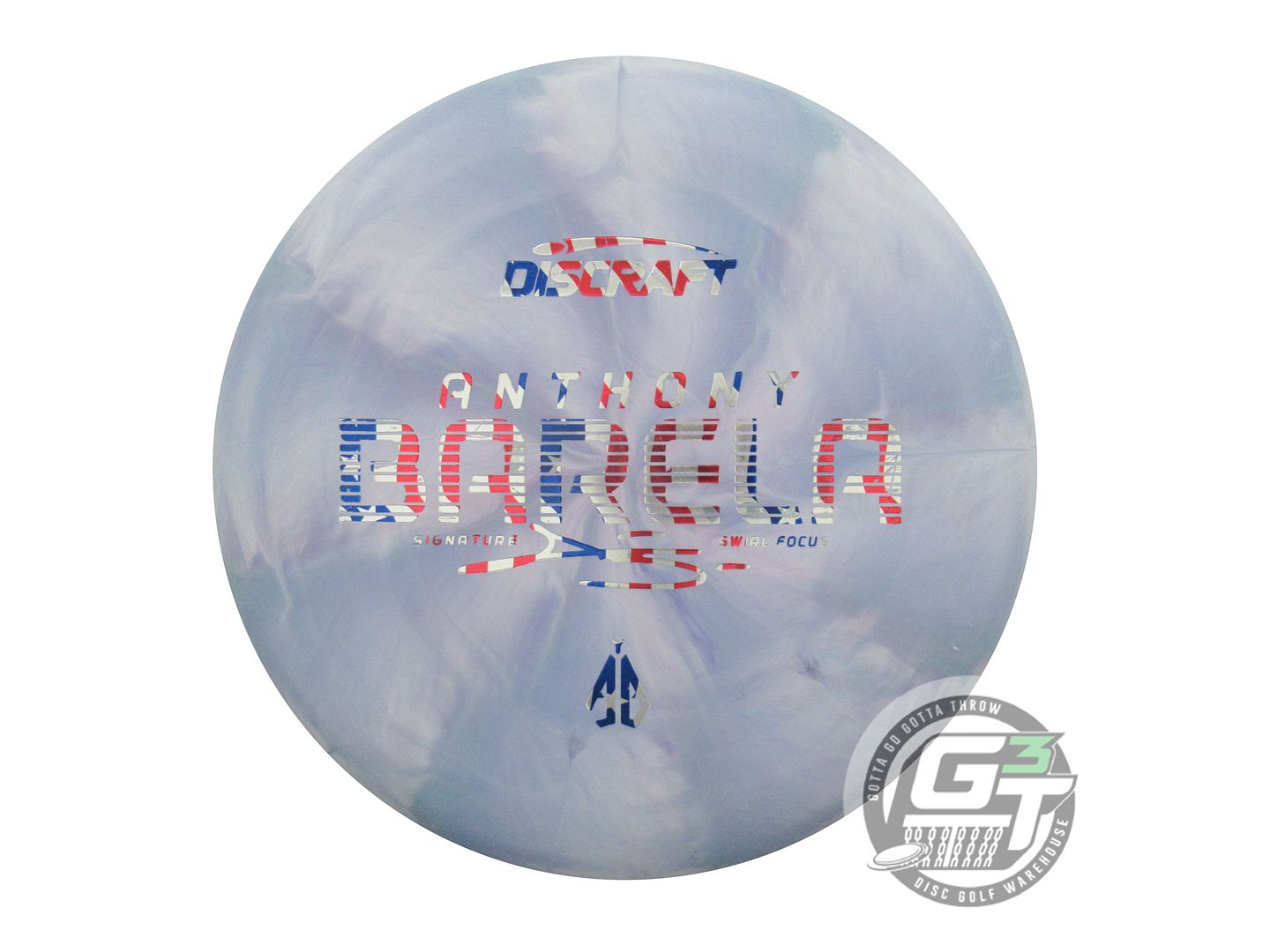USED Discraft [BARELA] Crazy Tuff Soft Focus 175g Blue-Lilac Putter Golf Disc