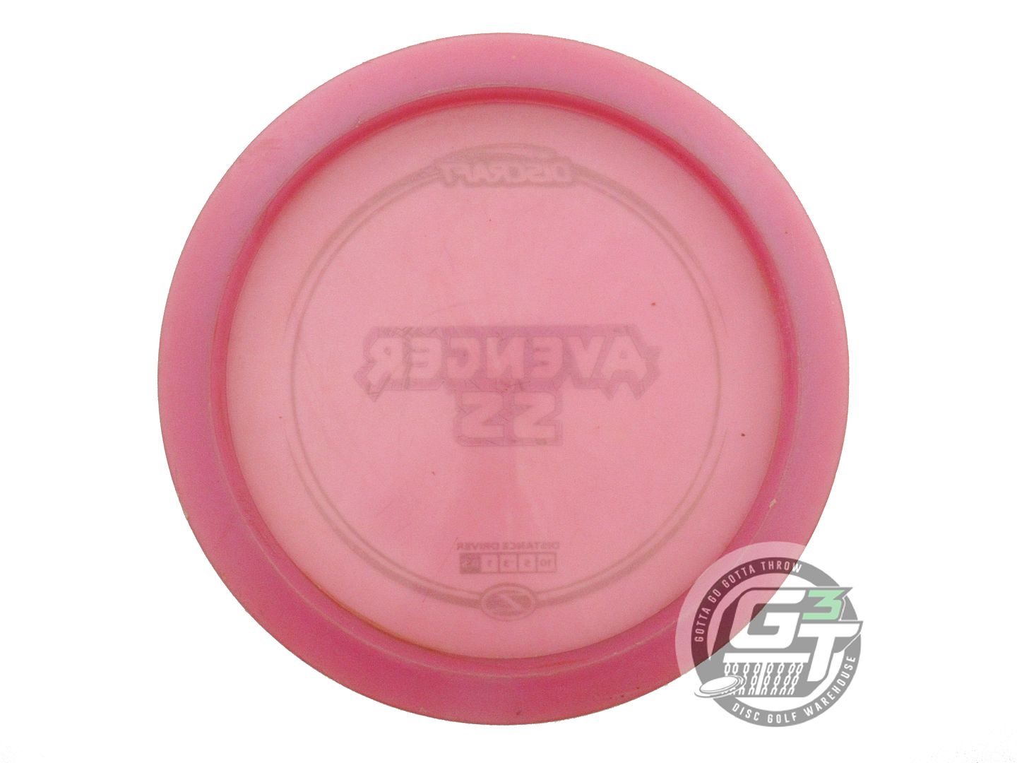 USED Discraft Z Avenger SS 176g Pink Lime Foil Distance Driver Golf Disc