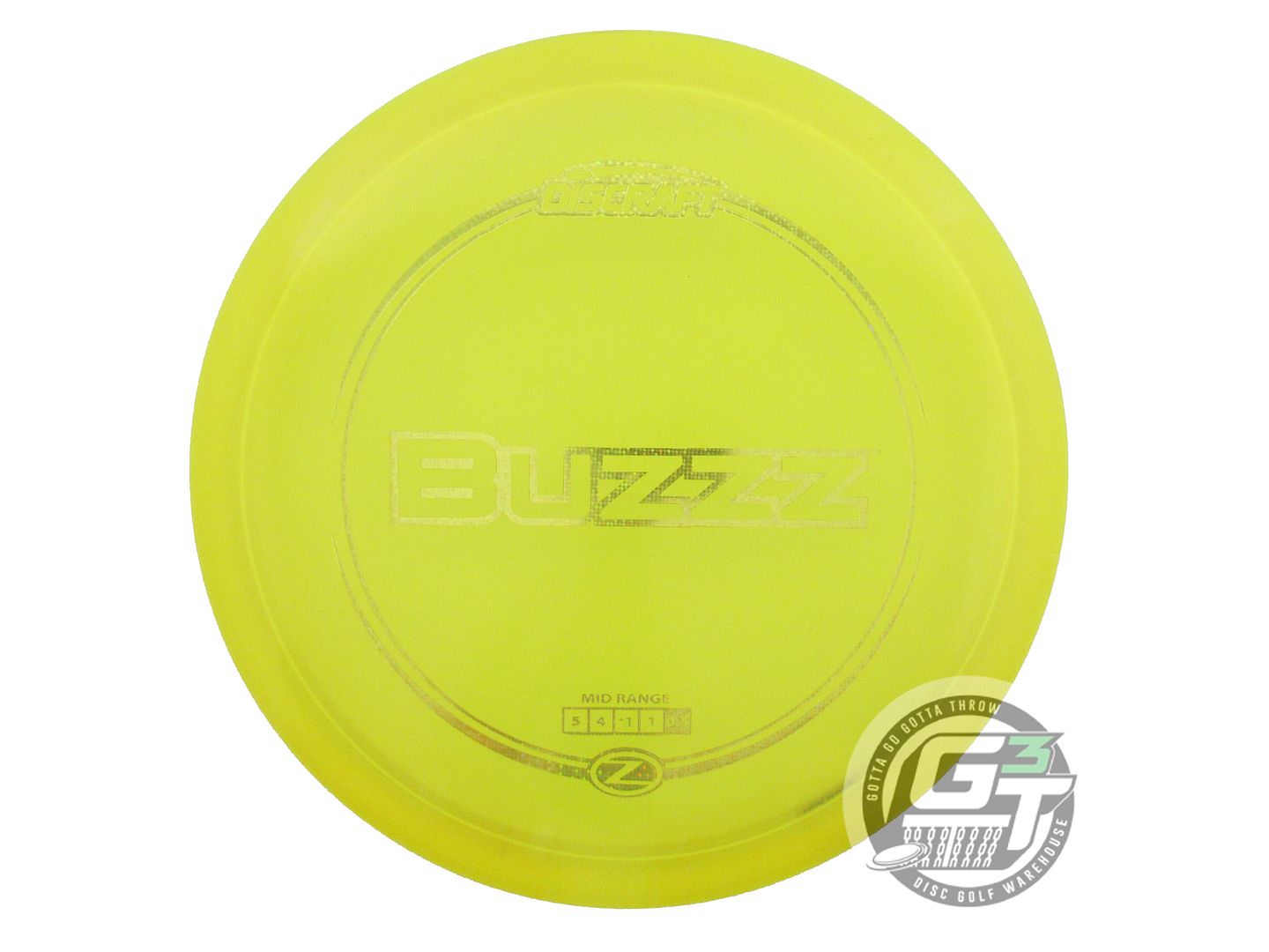NOS Discraft Z Buzzz 177g Yellow Yellow Matrix Foil Midrange Golf Disc