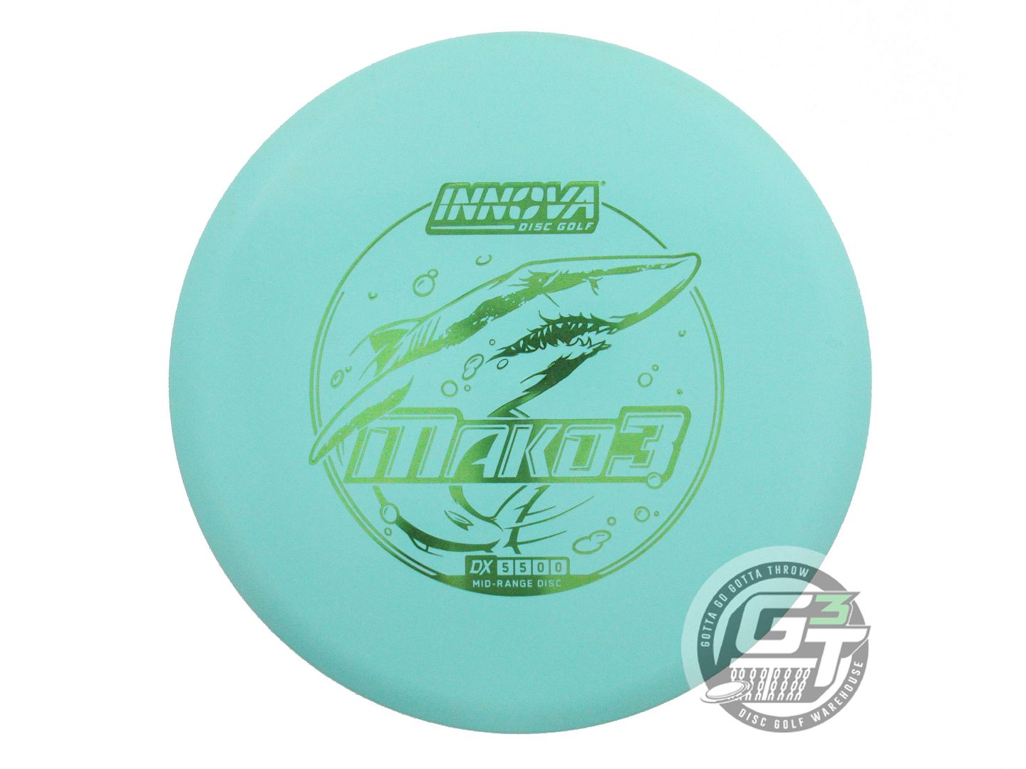 USED Innova DX Mako3 144g Seafoam Lime Foil Midrange Golf Disc