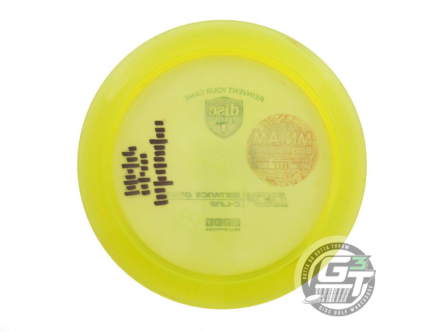 USED DiscMania [MN AMDGC] C-Line DD3 174g Yellow Green Foil Driver Golf Disc