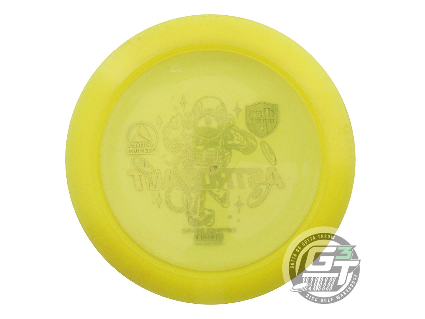 USED DiscMania Active Premium Astronaut 171g Yellow Black Stamp Driver Golf Disc