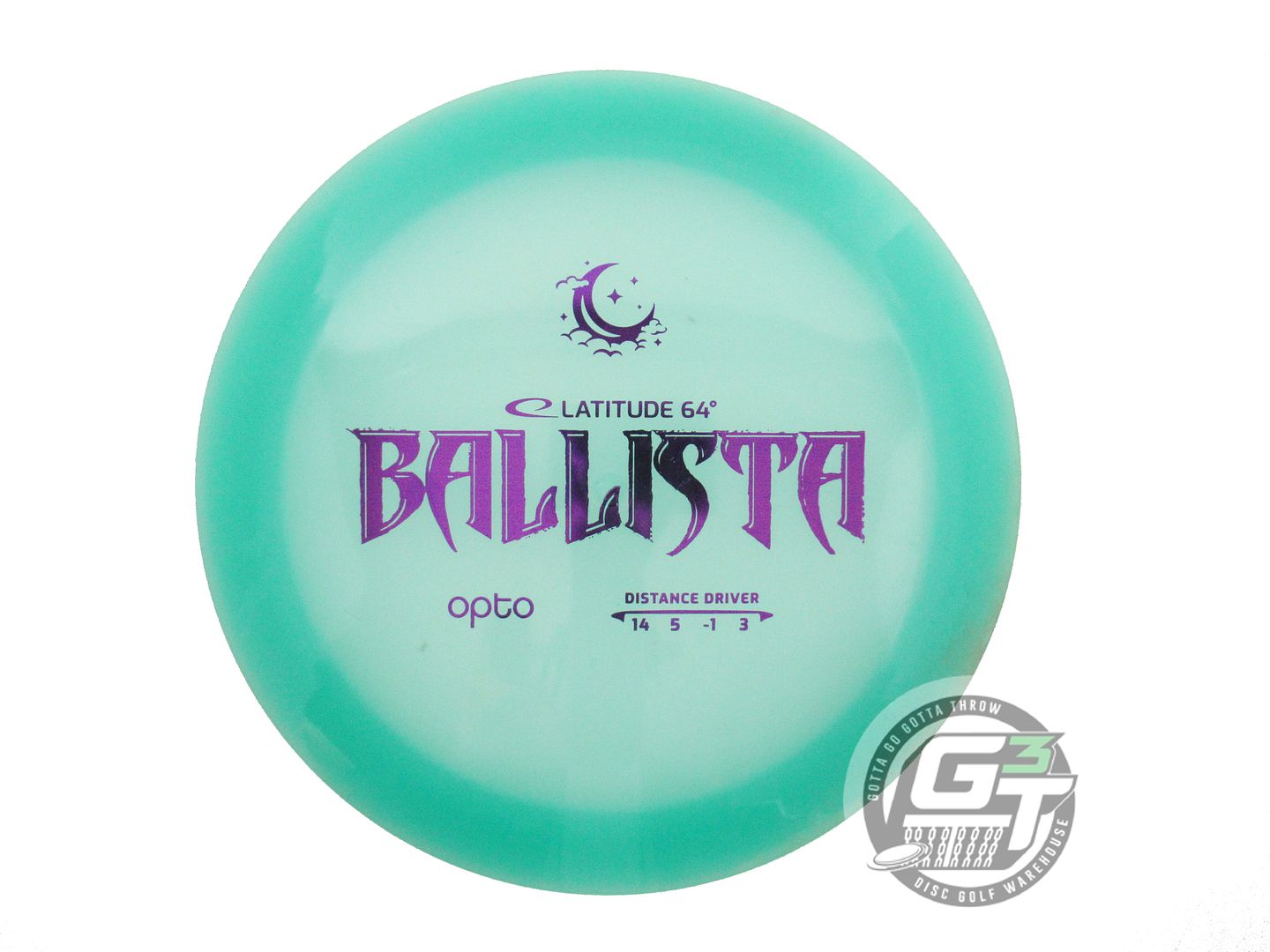 USED Latitude 64 Opto Moonshine Ballista 175g Seafoam Purple Foil Driver Disc