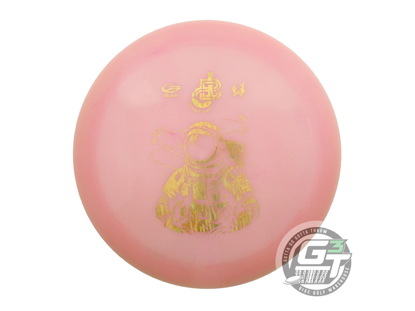 USED Gateway NXT Super Glow Ether 175g Pink Gold Foil Distance Driver Golf Disc