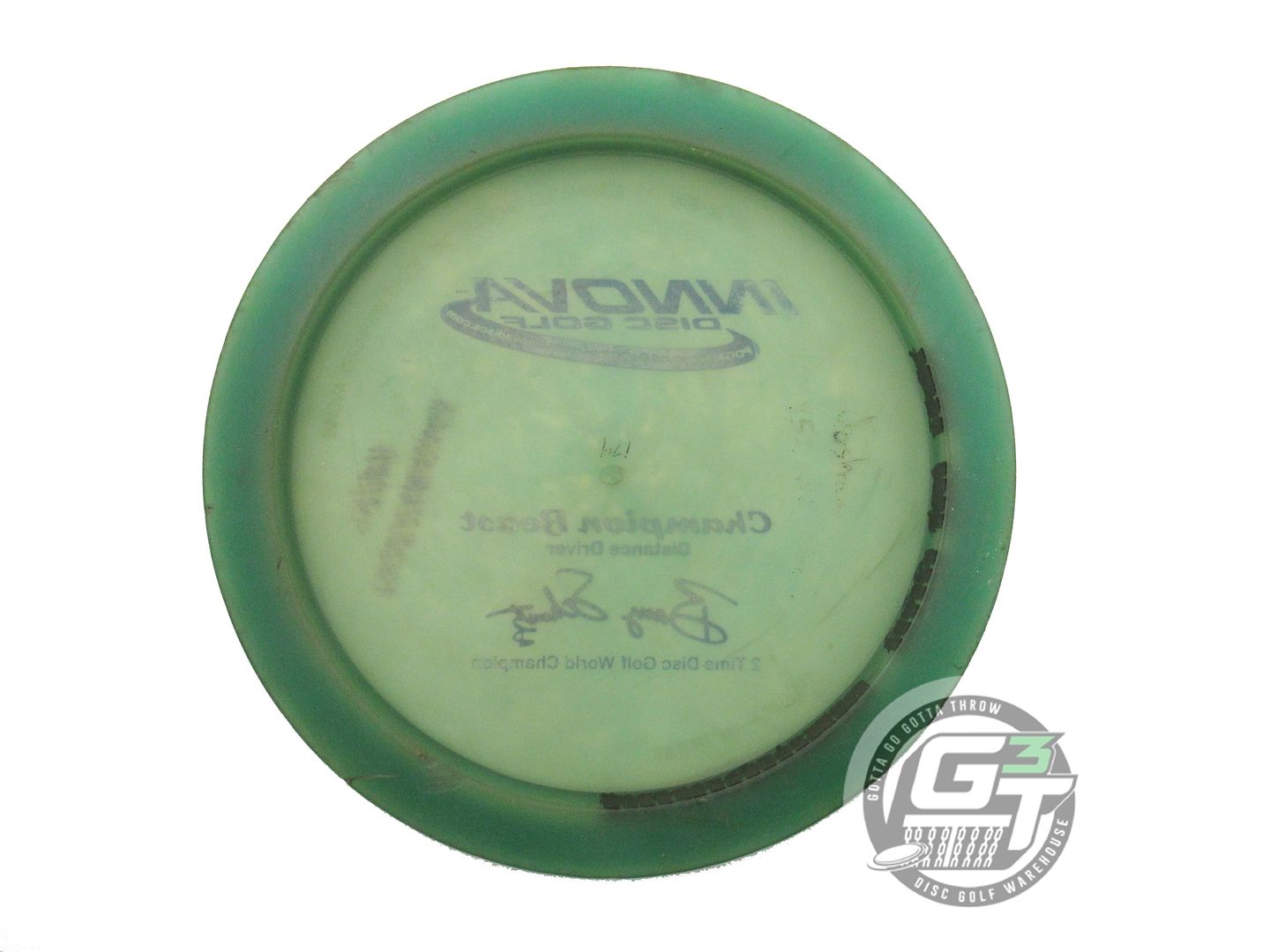 USED Innova Champion Beast 174g Green Blue Foil PFN Distance Driver Golf Disc
