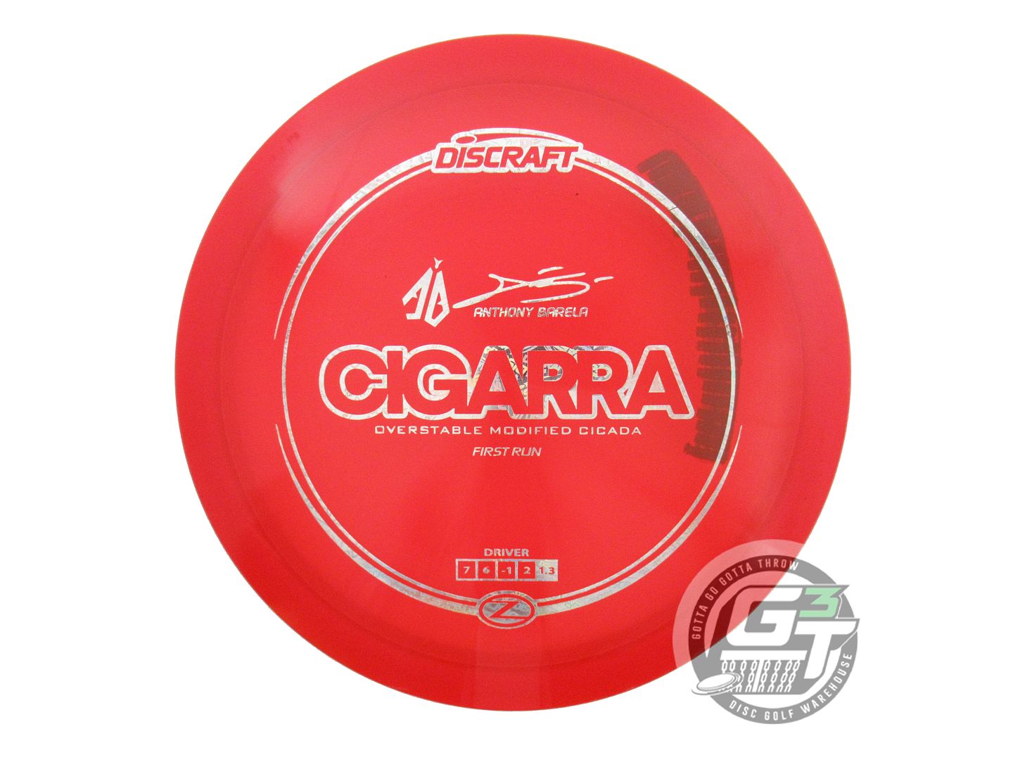 USED Discraft [BARELA] Z Cigarra 173g Red Holo Logo Foil Fairway Driver Disc