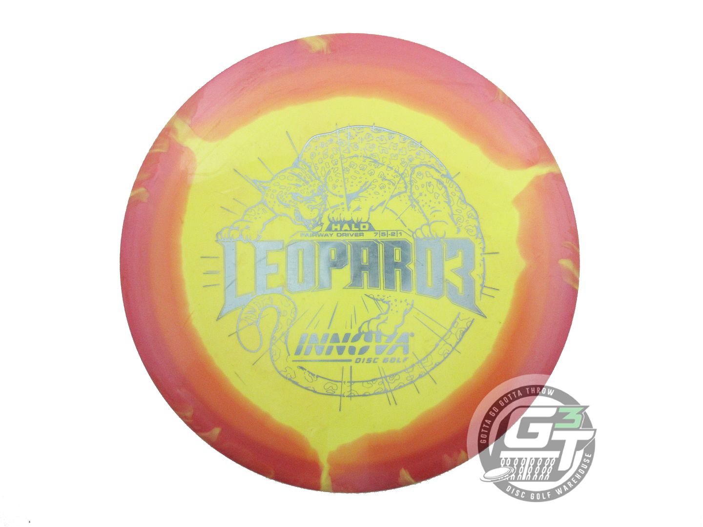 USED Innova Halo Star Leopard3 166g Pink-Yellow Fairway Driver Golf Disc
