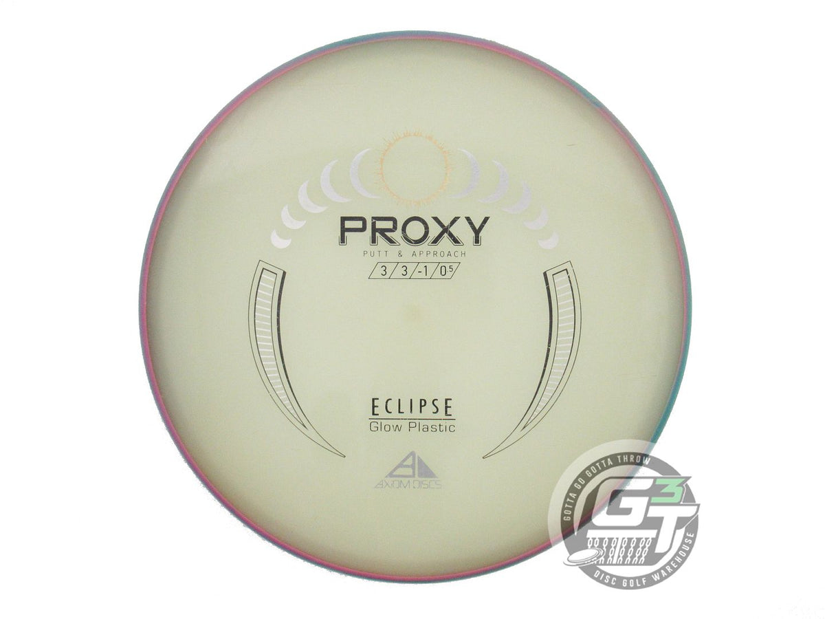 USED Axiom Discs Eclipse Proton Proxy 172g Green Rim Putter Golf Disc
