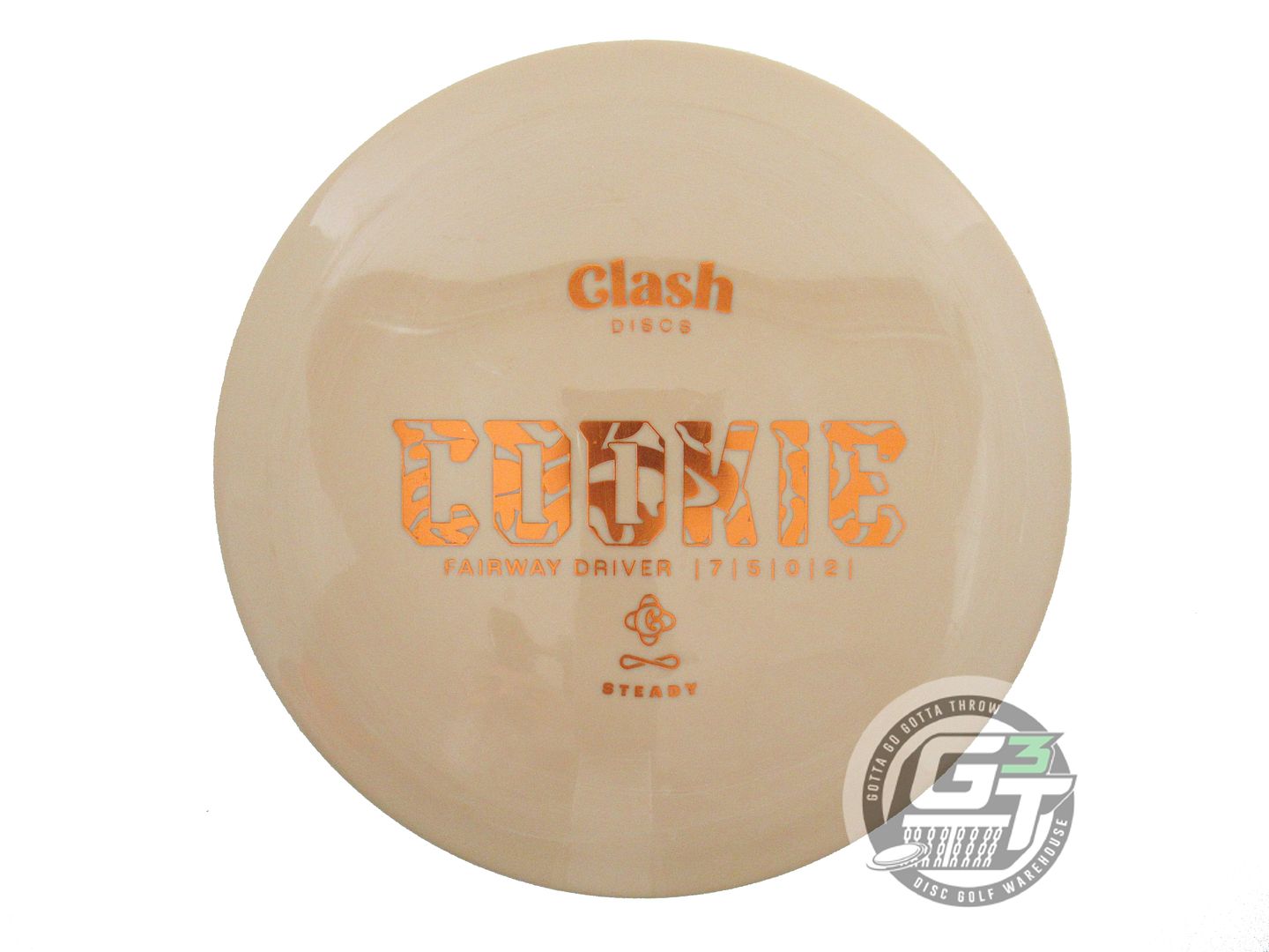 USED Clash Discs Steady Cookie 173g Tan Orange Foil Fairway Driver Golf Disc