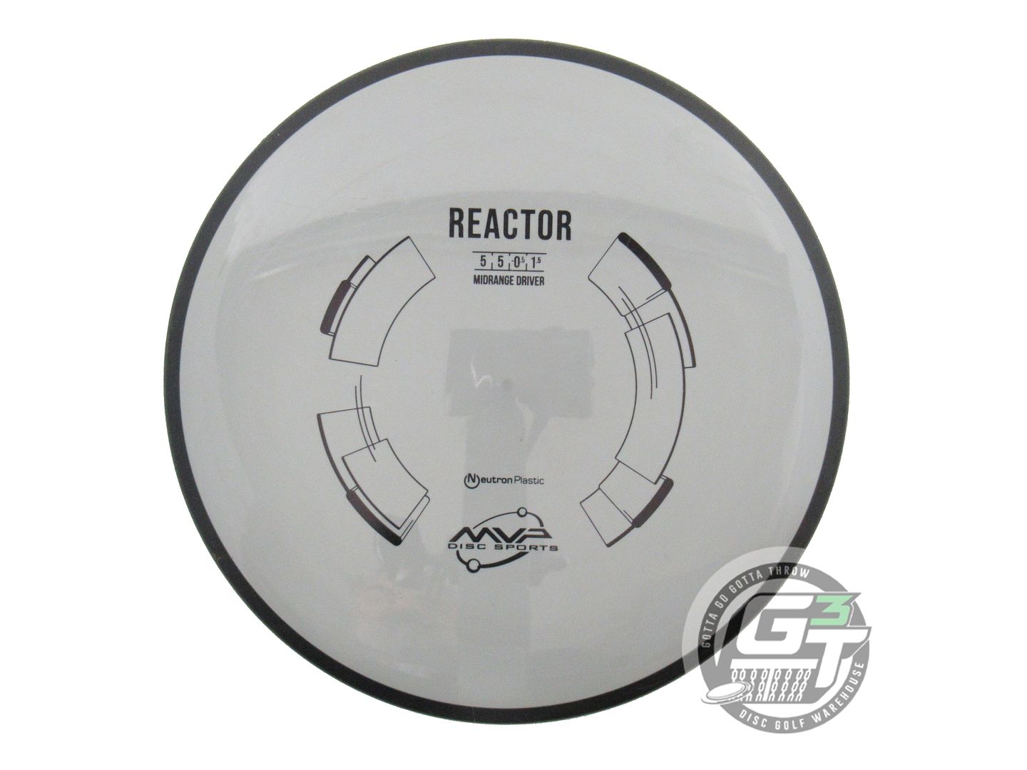 USED MVP Disc Sports Neutron Reactor 176g Gray Midrange Golf Disc