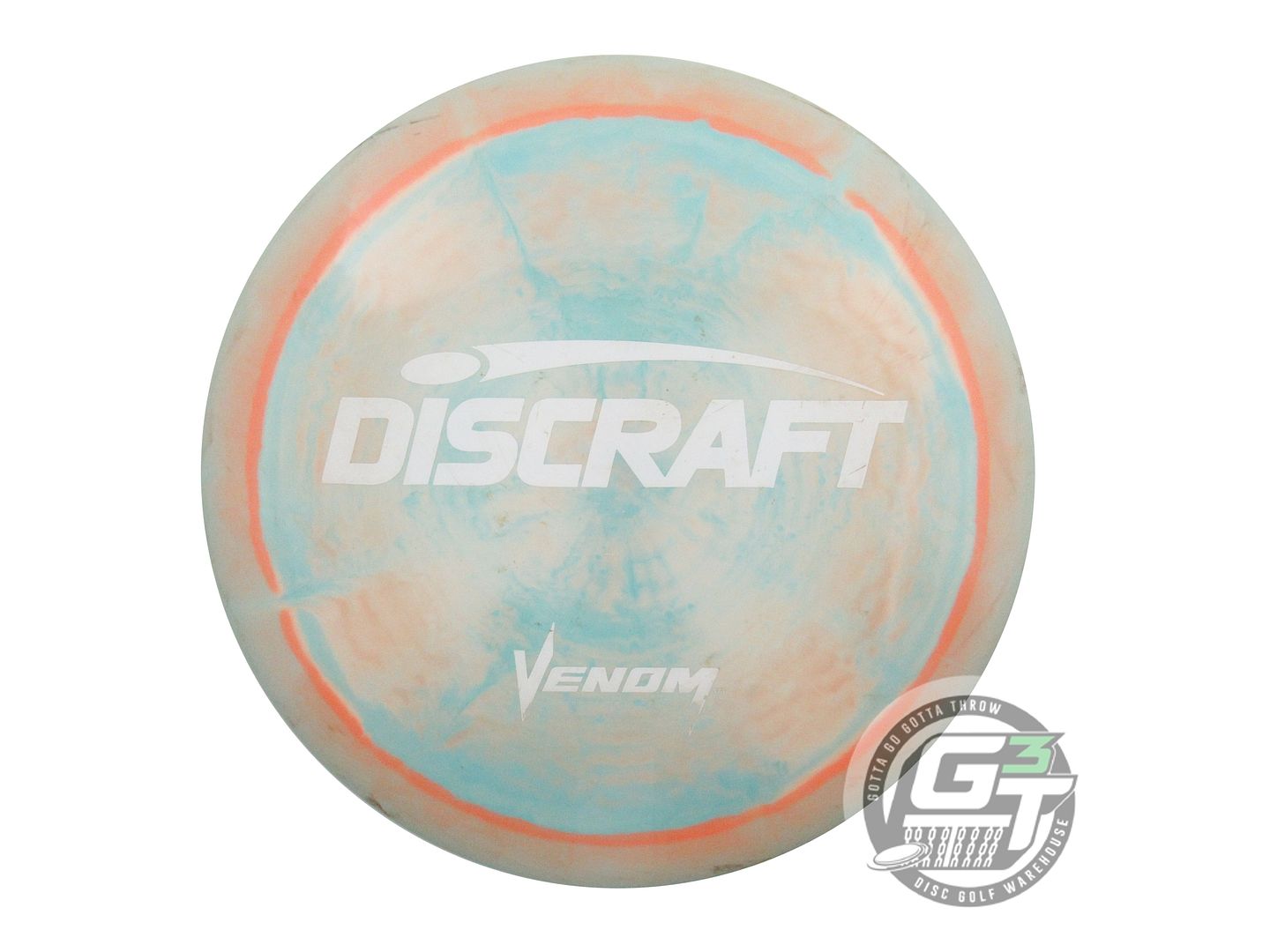 USED Discraft ESP Venom 174g Peach-Seafoam White Stamp Distance Driver Golf Disc