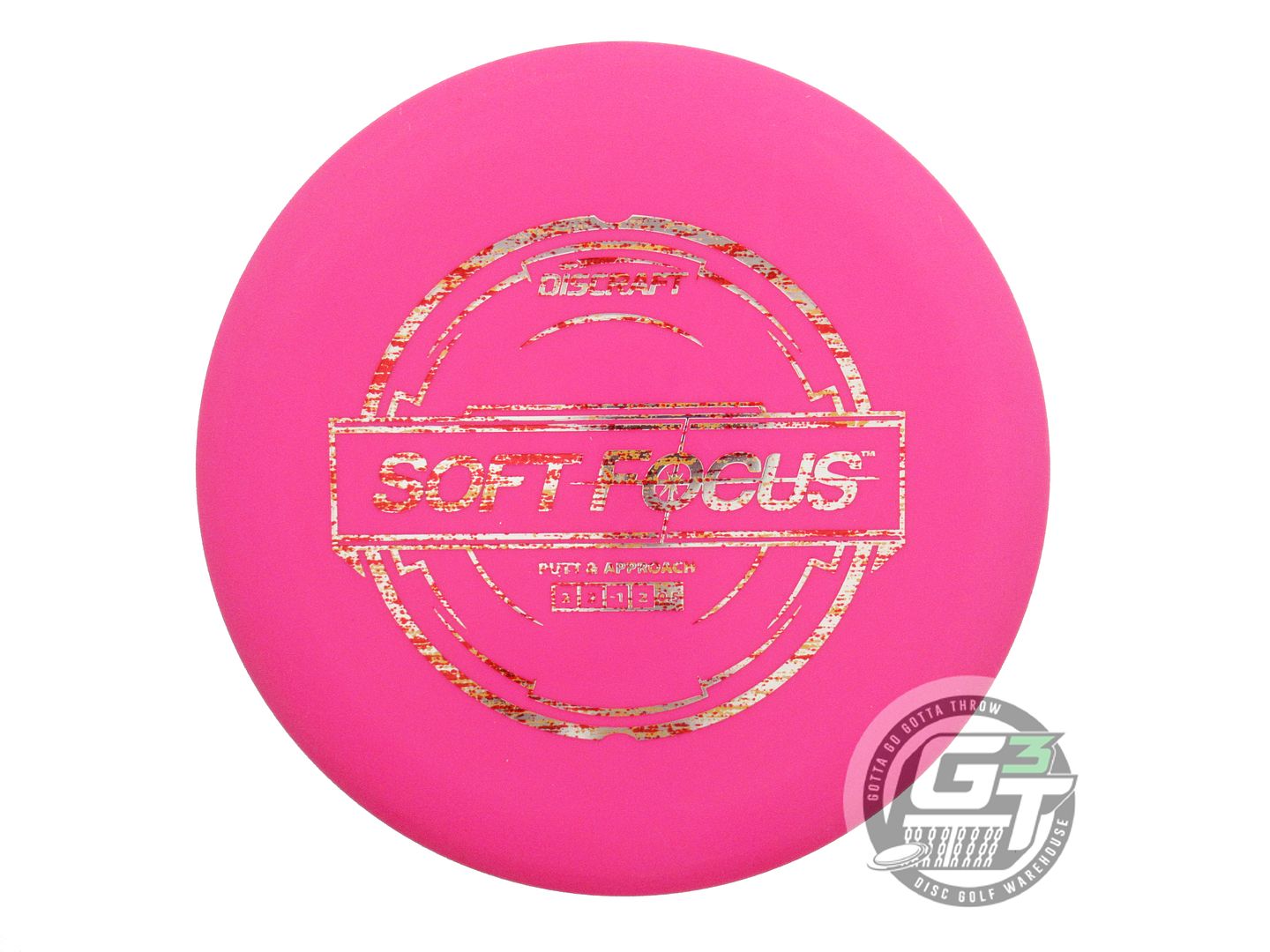 USED Discraft Putter Line Soft Focus 173g Pink Red Static Foil Putter Golf Disc