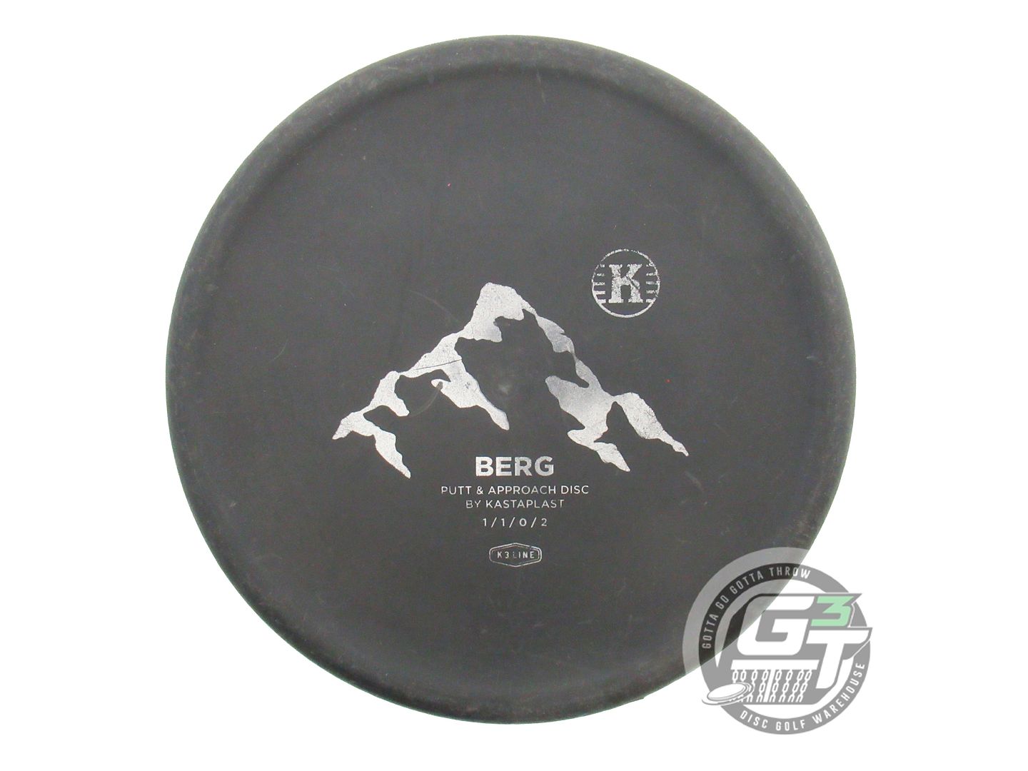 USED Kastaplast K3 Berg 173g Black Silver Foil Putter Golf Disc